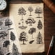 thumbnail image 4 of 1 hoja de sellos transparentes con fondo de árboles y bosques, sellos de goma transparentes de silicona reutilizables., 4 of 9