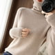 thumbnail image 2 of Suéteres de mujer de otoño e invierno, cuello alto, manga larga, corte ajustado, liso, básicos, de punto, camisas cálidas, jerseys de alta elasticidad, 2 of 5
