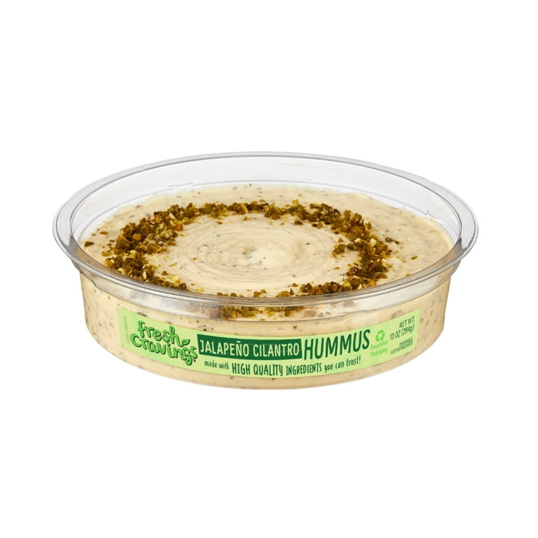 Fresh Cravings Jalapeno Cilantro Hummus,10oz. Plastic Tub, Gluten