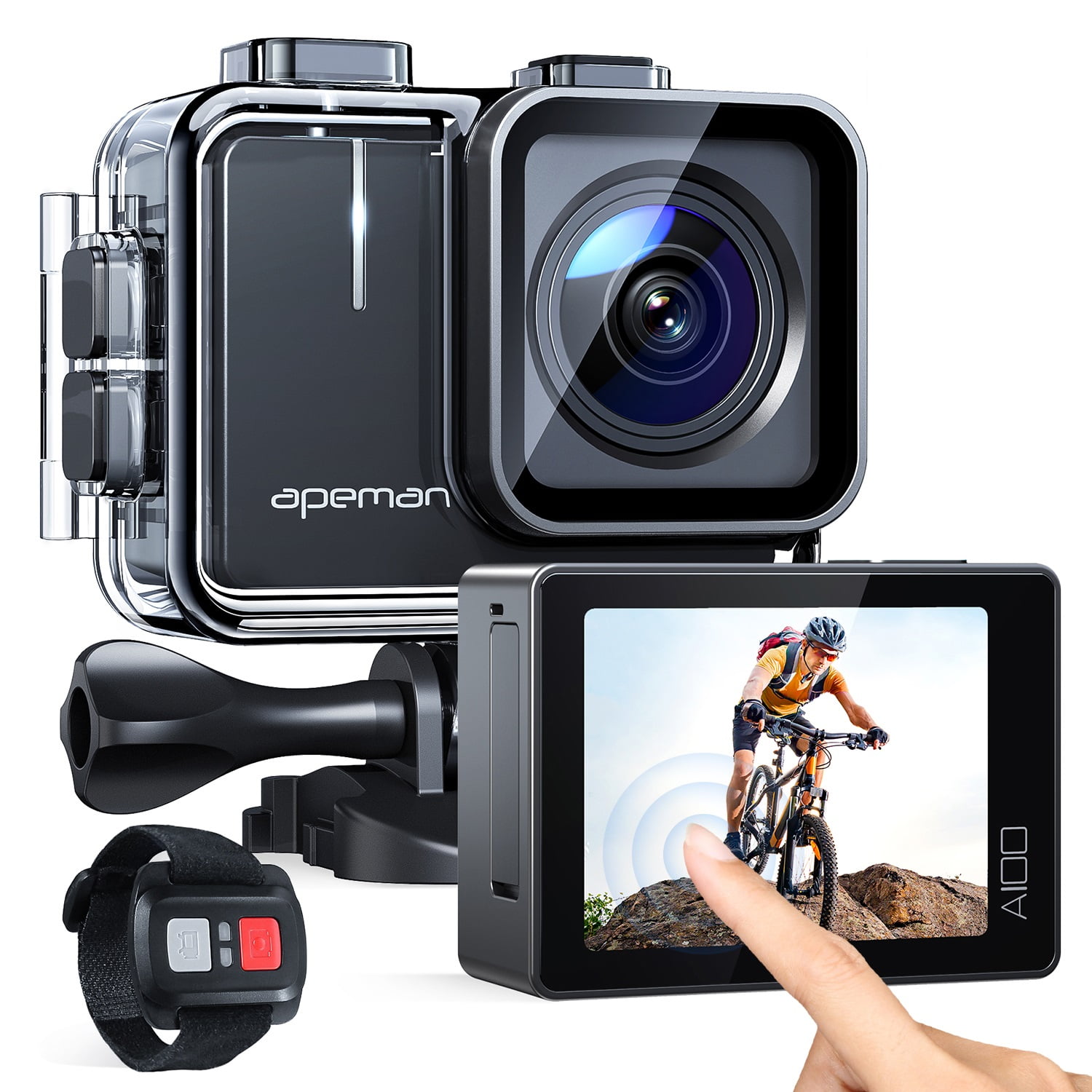 Campark 4K Sport Action Camera 20MP WIFI EIS DUAL TOUCHSCREEN Video Camcorder 