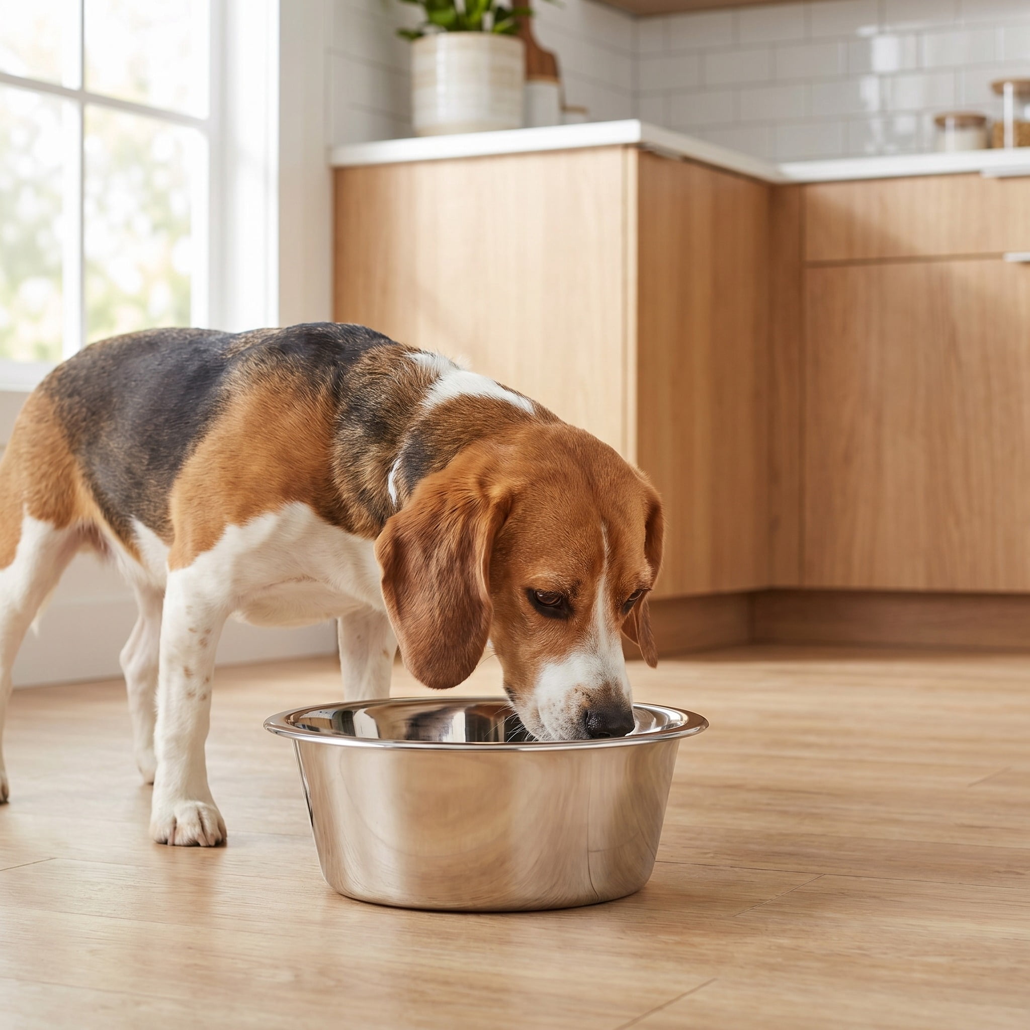 (3 pack) Vibrant Life Medium 7.6-Cup Stainless Steel Pet Bowl, Silver