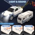 thumbnail image 4 of Wisairt Transport Toys Car with RV Camper Trailer Vehicle Playset,Toys with Sounds and Light for Aged 3+ Kids Toddlers Birthday Party Gifts(Beige), 4 of 8