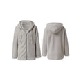 thumbnail image 3 of Chaqueta Ligera y Cálida para Mujer con Capucha y Cremallera, Estilo , Ideal para el Invierno. Gris XL, 3 of 6