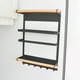thumbnail image 3 of Estante de cocina con ganchos Estante de almacenamiento de toallas de papel para utensilios de cocina Estante organizador montado en la pared, Negro Eigraketly LF0229-02B, 3 of 7