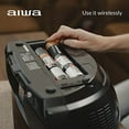 thumbnail image 3 of Aiwa Portable Boombox, crystal clear Sound with 3W x 2 Speakers and Bass Function, Featuring a 7 LcD Display, Bluetooth connectivity, FM Radio, cDDVD Player, Streaming on Roku and Amazon Fir, 3 of 12