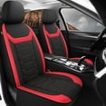 thumbnail image 2 of Caromop Universal Fit Car Seat Covers,3D Air Mesh Breathable Full Seat Protectors for Most Cars,SUVs,Trucks with Split Bench,Machine Washable,Airbag Safe.(Black/Red), 2 of 4