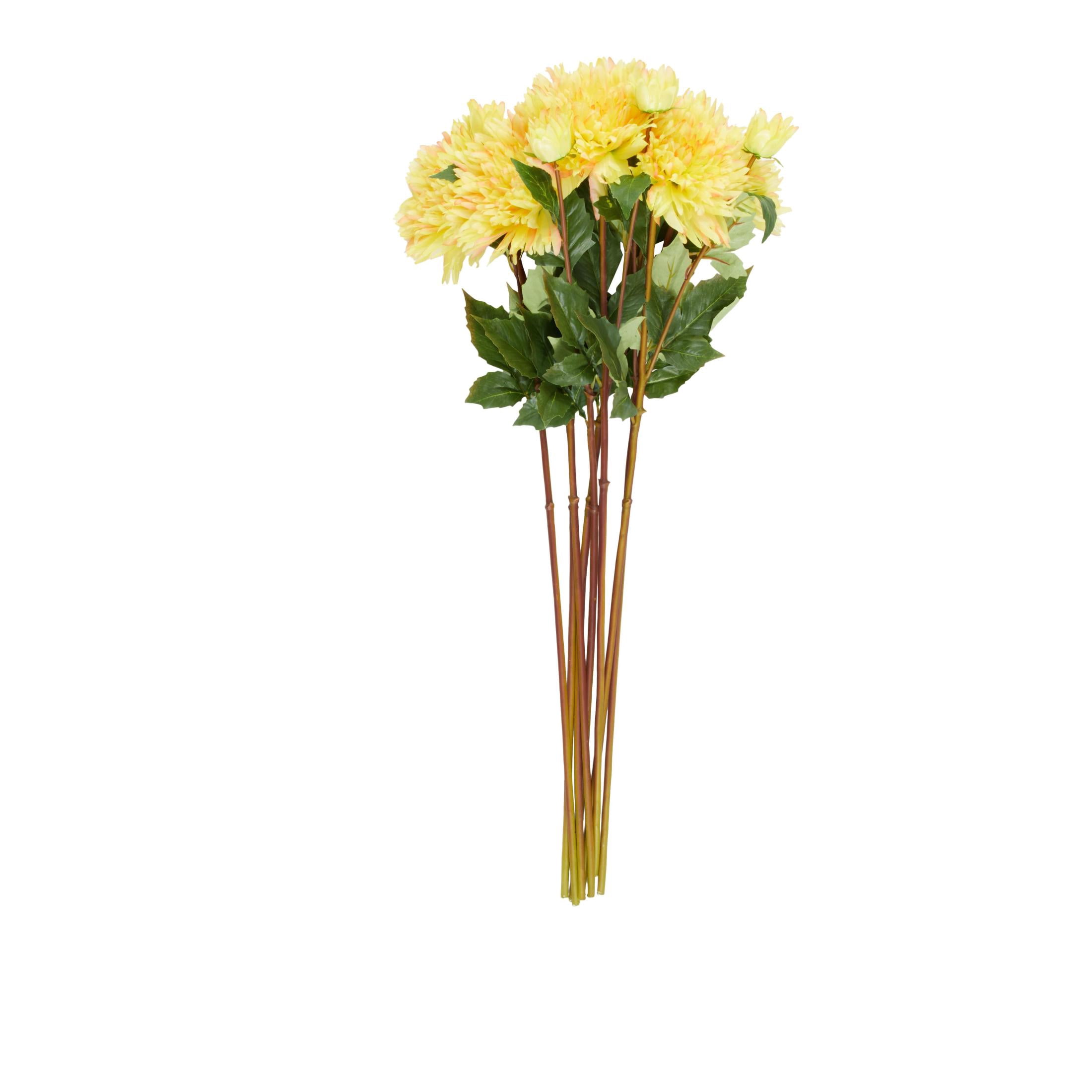 32" Plastic Floral Tall Dahlia Artificial Flower Stem, by DecMode (8 Count)