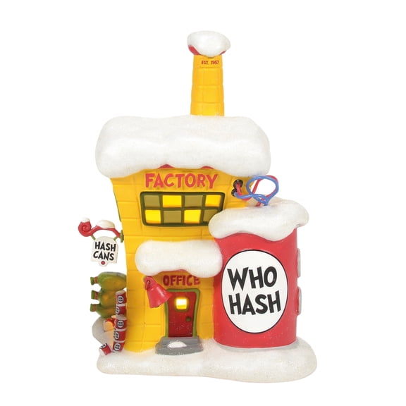 Department 56 Grinch Village The Who-HASH Factory Christmas Lit Building Figurine 8.3in H
