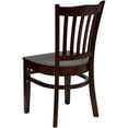 thumbnail image 4 of BizChair Vertical Slat Back Mahogany Wood Restaurant Chair, 4 of 7