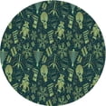 thumbnail image 1 of Ahgly Company Machine Washable Indoor Round Transitional Deep Teal Green Area Rugs, 3' Round, 1 of 7