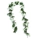 thumbnail image 5 of Guirnalda de flores artificiales colgantes de 180 cm con hojas verdes Blanco, 5 of 9