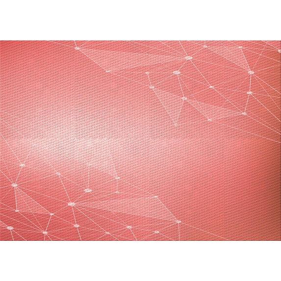 Ahgly Company Indoor Rectangle Patterned Light Salmon Pink Area Rugs, 7' x 10'