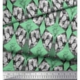 thumbnail image 3 of Soimoi Green Cotton Duck Fabric Abstract Damask Decor Fabric Printed Yard 44 Inch Wide, 3 of 3