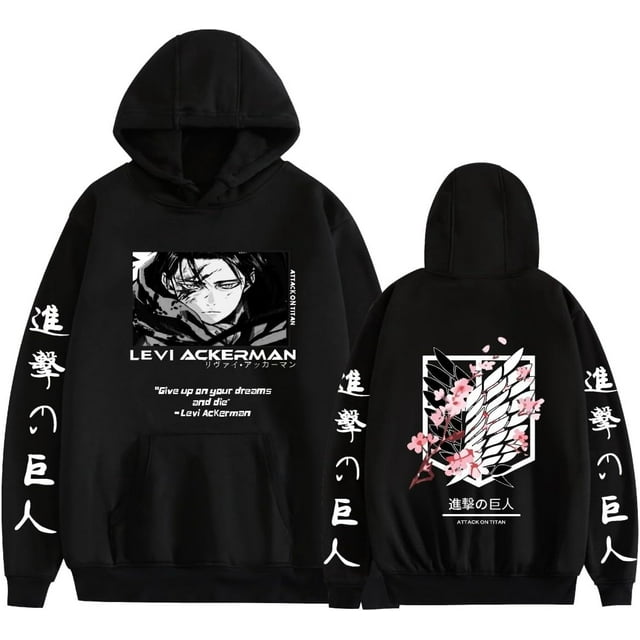 THNCLZX Attack Titan Survey Corps Cosplay Eren Yeager Novel Comfort Chandail à Capuchon Pullover High Street Chandail en Molleton Unisexe