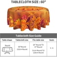 thumbnail image 4 of Nappe Ronde d'Automne, Nappes de l\'Action de Grâce 60 Pouces, Lavable et Réutilisable, Housse de Table Décorative pour Cuisine et Fête, 4 of 5