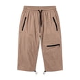 thumbnail image 3 of cocolona Womens Summer Casual Drying Cargo Capri Pants Elastic Waist Drawstring Straight Outdoor Hiking Cropped Pants with Pockets, 3 of 5