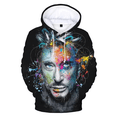 thumbnail image 2 of Nueva sudadera con capucha para hombre del cantante de rock Johnny Halliday, sudadera con capucha de moda urbana de hip hop con estampado 3D, ropa de hombre de gran tamaño a la moda, 2 of 5