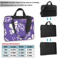 thumbnail image 6 of YFYANG 15.6 inch Universal Laptop Bag Oxford Cloth Laptop Sleeve, Multi-functional Purple Flower Art Notebook Computer Messenger Bag Handbag, 6 of 8
