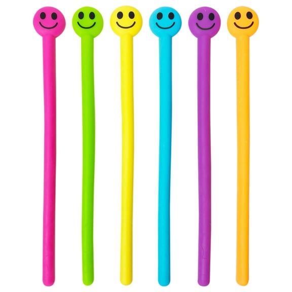 Multicolor Smiley Stretch Fidgets, 6 Count, by Way To Celebrate