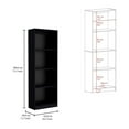 thumbnail image 3 of FM FURNITURE Misani 4 Piece Living Room Set Black Engineered Wood, 3 of 7