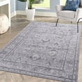 thumbnail image 7 of Usak Collection 6' x 9' Gray Oriental Distressed Non-Shedding Area Rug, 7 of 7