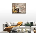 thumbnail image 4 of Western Wall Decor Music Guitar Wall Art Vintage Cowboy Boots Hat Pictures Canvas Print Country Artwork Room Decoration For Home Living Room Bedroom Bathroom 16"x12", 4 of 6