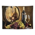 thumbnail image 5 of Orinice Grapes Wine Barrel Tapestry Wall Hanging Unique Style Graphic Tapestries Home Wall Decor Art for Living Room Bedroom Farmhouse Dorm 40x30inch, 5 of 6