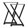 thumbnail image 2 of EastVita 28x20 Inch Heavy-Duty X-Shape Furniture Legs,Black Metal Coffee Table,Desk Legs,Set of 2,X-Shaped Style 3 Small,28 Inch, 2 of 7