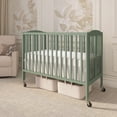 thumbnail image 4 of Dream On Me Folding Full Size Convenience Crib in Meadow Green, Comes With Heavy Duty Locking Wheels, 4 of 9