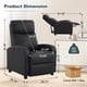 thumbnail image 2 of Korser Sillón Reclinable Push Back con Masaje y Calefacción, Silla Individual para Adultos con Reposapiés de Cuero Sintético para Sala de Estar, Negro, 2 of 6