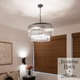 thumbnail image 5 of Hunter - Ontario 6-light Matte Black, Large Chandelier, Dimmable, Transitional Style, Cylinder Shaped, for Bedrooms, Dining, Living Rooms - 13143, 5 of 10
