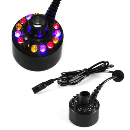 

12 LED 24V Ultrasonic Mist Maker Air Humidifier Water Fogger Fountain Atomizer
