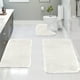 thumbnail image 1 of Set de esterillas de baño de 3 piezas | Alfombras antideslizantes de baño, terciopelo, forro polar | Alfombrillas blandas y gruesas absorbentes de agua | Lavable a máquina | Ajuste universal | 15x23, 1 of 8