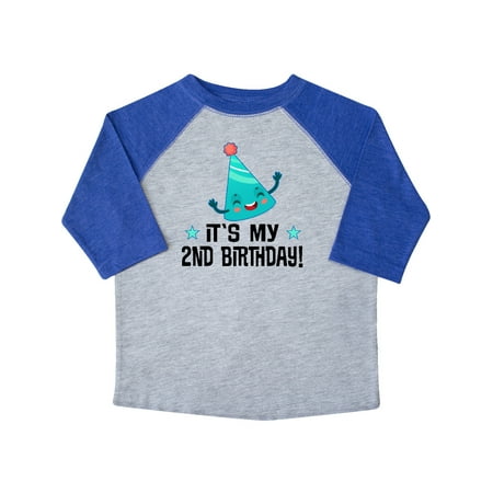 

Inktastic 2nd Birthday Party Hat Gift Toddler Boy or Toddler Girl T-Shirt