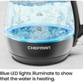 thumbnail image 4 of Chefman 1L Electric Glass Kettle w/ LED Indicator Light, Automatic Shutoff - Black, New, 4 of 8