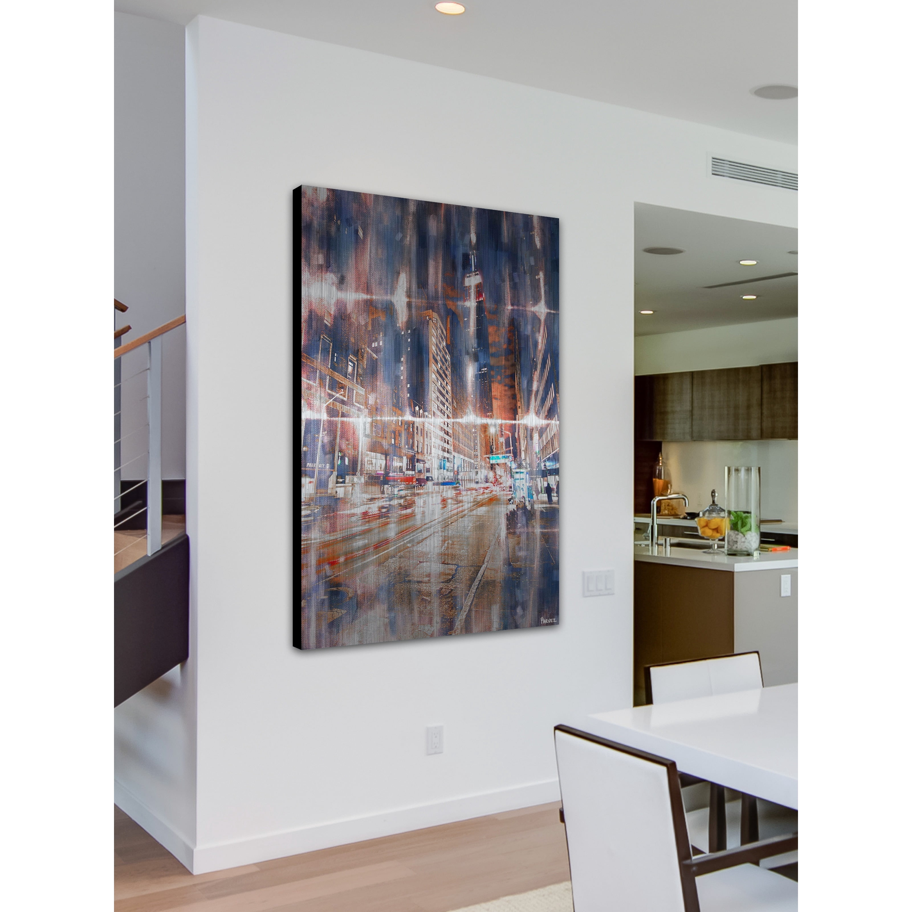 Parvez Taj  'It's a Blur' Painting Print on Brushed Aluminum 24 x 36