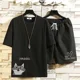 thumbnail image 5 of Conjuntos de pantalones cortos Ropa deportiva Ropa de hombre Camiseta elegante Hombre Trajes deportivos negros Chándal gráfico Top estampado Manga corta XL, 5 of 5