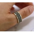 thumbnail image 2 of OM Jewels 1.50Ct Round Black Lab Created Diamond Wedding Band Ring 14K Yellow Gold Plated, 2 of 4