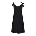 thumbnail image 5 of Patlollav Womens Sun Dress Solid Color Dress Summer Strap Dress A Line Midi Dress, 5 of 6