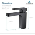 thumbnail image 6 of Blossom Brass Matte Black High Arc 1-Hole Install Single Handle Faucet with Pop-Up Drain - F118 04 P, 6 of 6