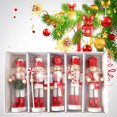 thumbnail image 2 of 5 unidades, 12cm, cascanueces de madera, marionetas, nueces, soldado, colgante, decoración de árbol de Navidad Feliz Sencillez, 2 of 5