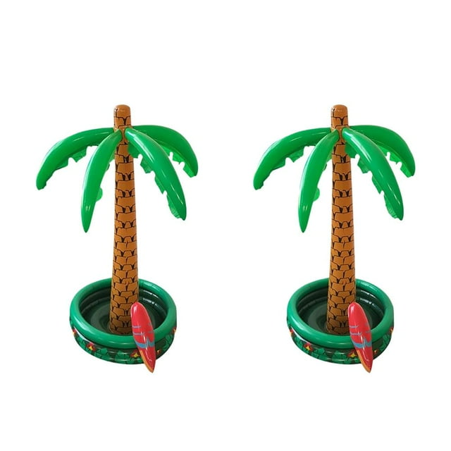 Glacière Gonflable pour Cactus avec Seau à Glace en Forme de Cocotier pour Fête