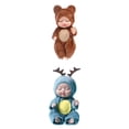 thumbnail image 1 of 2 Piezas de Dibujos Animados Lindo Bebé Durmiente Muñeca en apariencia de Animal Llavero Accesorios Coche Llavero Juguete Suave Modelo Adorno para Yotijar  Muñeca durmiente, 1 of 9