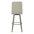 thumbnail image 4 of Amisco Watson 30 In. Swivel Bar Stool - Greige Faux Leather / Grey Metal, 4 of 9