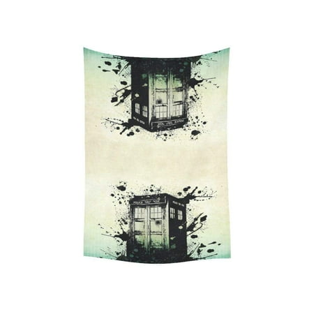 - CADecor Graffiti Police Box Public Call Wall Tapestry Bedspread Dorm Decor Art 40x60 inches