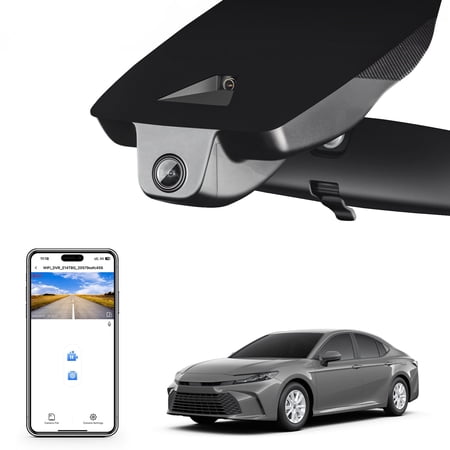 Mangoal 4K Dash Cam Custom fit for Toyota Camry 2025 2026 (Model C), Hybrid LE SE XLE XSE, Integrated OEM Look, UHD 2160P Video, App & WiFi,Easy to Install,GPS, 64GB Card