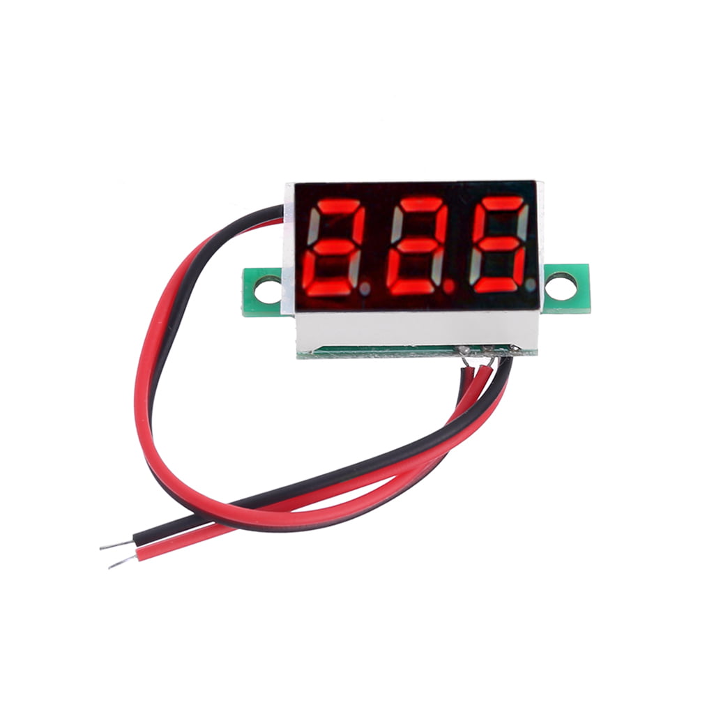 Details about  / DC 4.7-30V Volt Meter Voltmeter LED 2 Wire Panel 3 Digital Displays Red Voltage