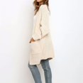 thumbnail image 2 of Vedolay Tops for Women Distresse Oversized Stretch Button Up Cropped Casual Jacket,Beige M, 2 of 5