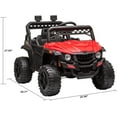 thumbnail image 7 of Nasitip Electric Vehicle, 12V Kids Ride on Car with Parent Remote Control, LED Lights AUX Port Music USB(Red), 7 of 7
