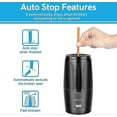 thumbnail image 5 of Electric Pencil Sharpener, Auto-stop And Rechargeable Large Pencil Sharpener For 6-12mm Pencils, Portable In School Classroom, Black x, 5 of 5